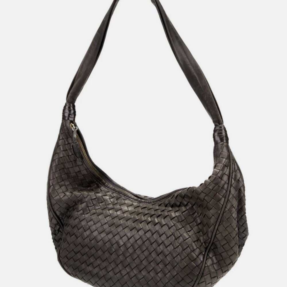 Bottega Veneta Vintage Intrecciato Black Woven Hobo Shoulder Bag - Picture 4 of 7